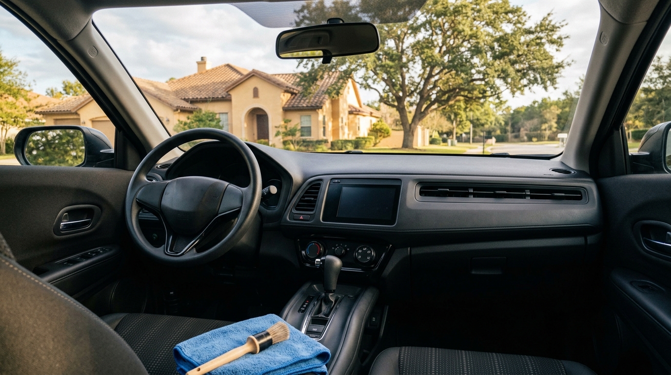 Interior detail — Dash and console