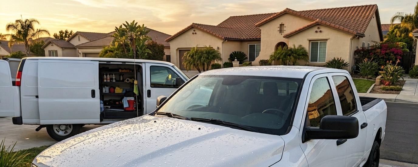 Exterior wash — Beaded and rinsed